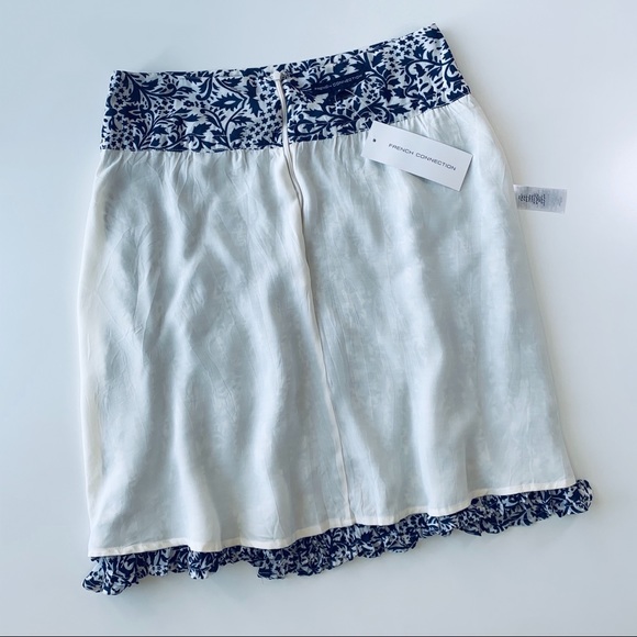 NWT French Connection Floral Textured Skirt - Picture 5 of 11